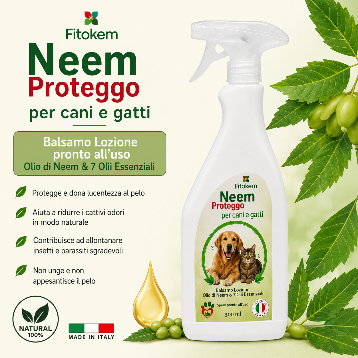 Spray per animali - Lozione con olio di neem - immagine 2