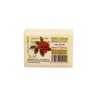 Rosa - Sapone naturale biologico con olio di neem da 100g