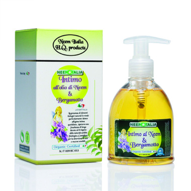 Detergente intimo con olio di neem, aloe e bergamotto