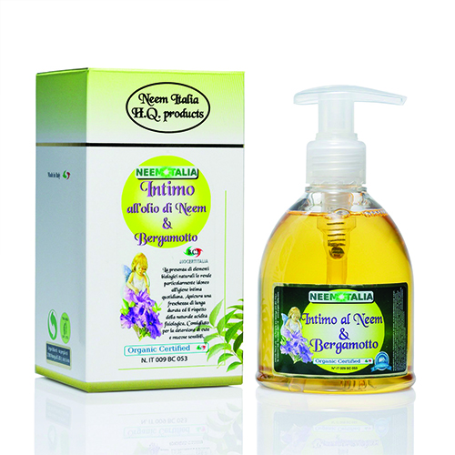 Detergente intimo con olio di neem, aloe e bergamotto